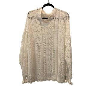 White Cowl Neck Sweater